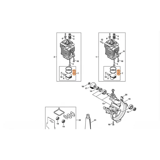 STIHL  Pierścień tłokowy Ø 40x1,2 mm 4180 034 3000